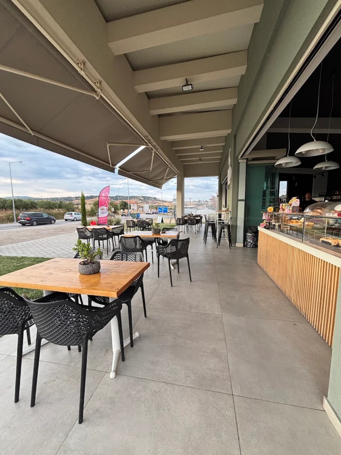 Espresso Bar terrace in Nikiti